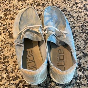 HEY DUDE WENDY TIE DYE DAWN BLUE LADIES SHOES